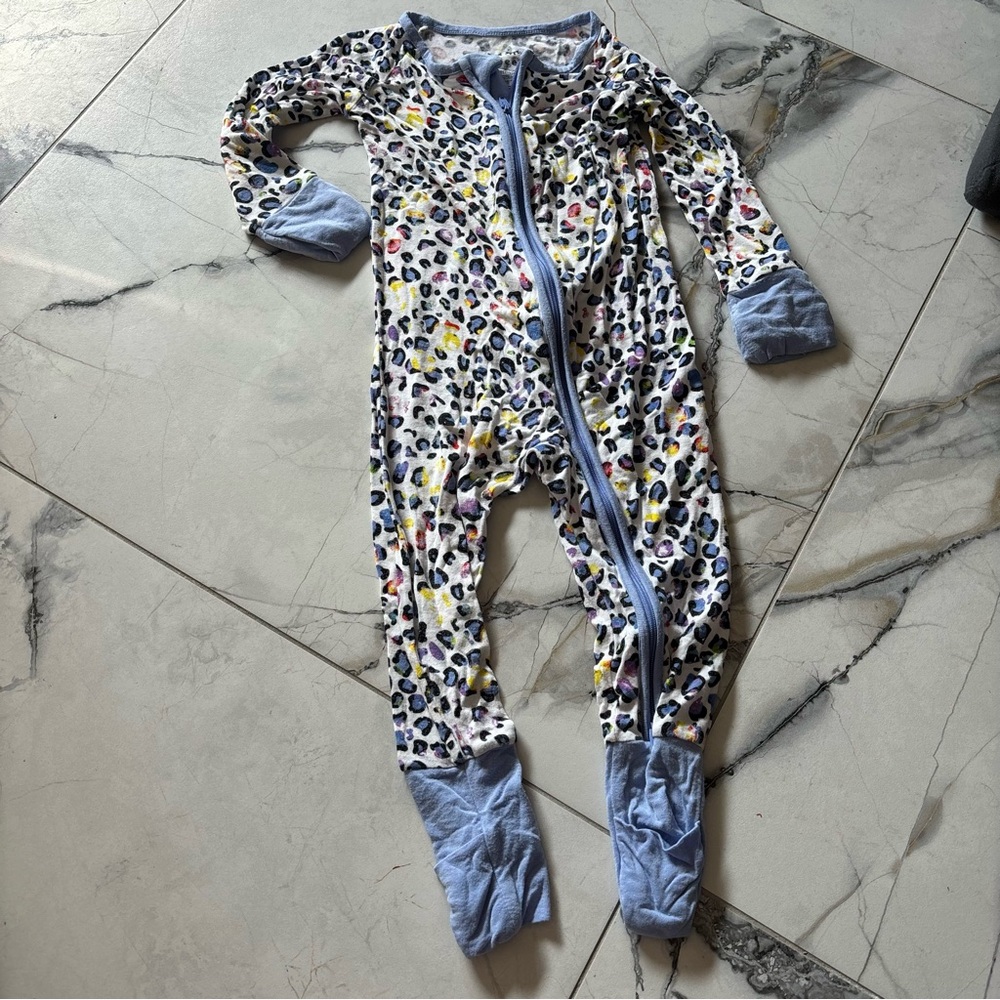 Little Sleepies Colorful Leopard Kids Footie